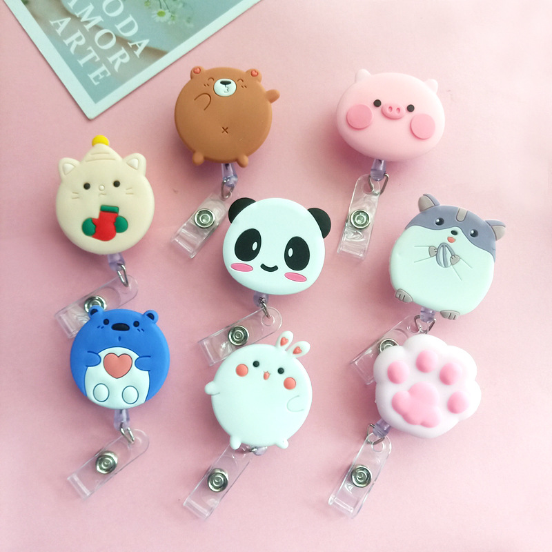 Kawaii Tech Accessories - الكرتون الباندا الهامستر القط شارة بكرات