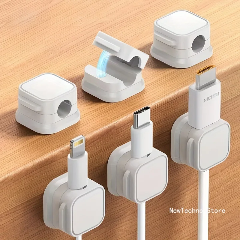 Desk Cable Clip - منظم الكابلات المغناطيسية، مشابك إدارة كابلات