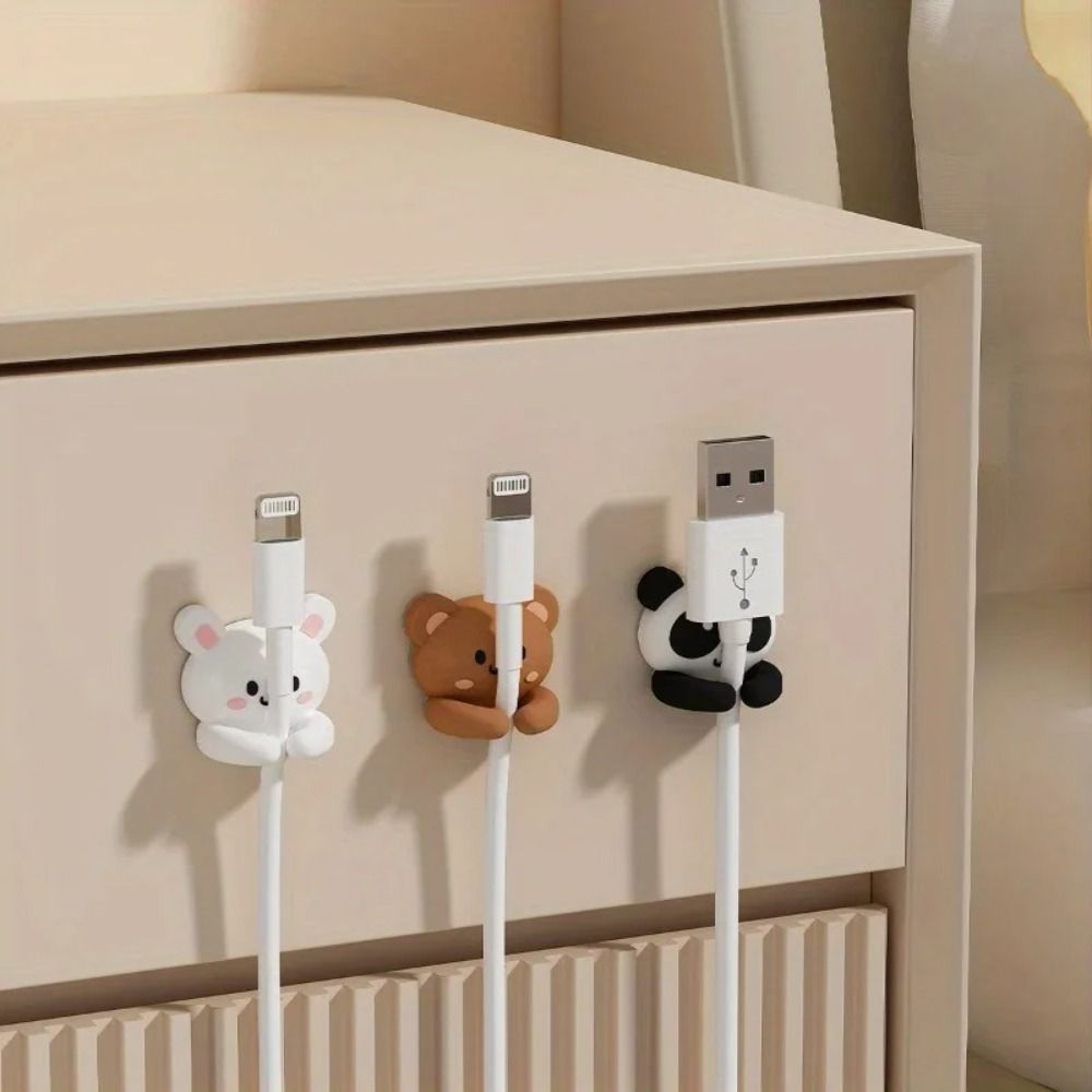Desk Cable Clip - مشبك كابلات لاصق ذاتي قوي بتصميم