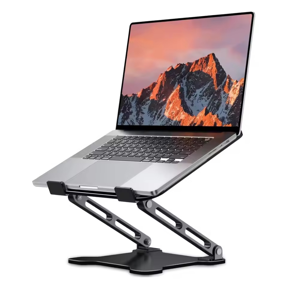 Laptop Stand Bamboo - حامل هاتف وجهاز لوحي قابل للتعديل