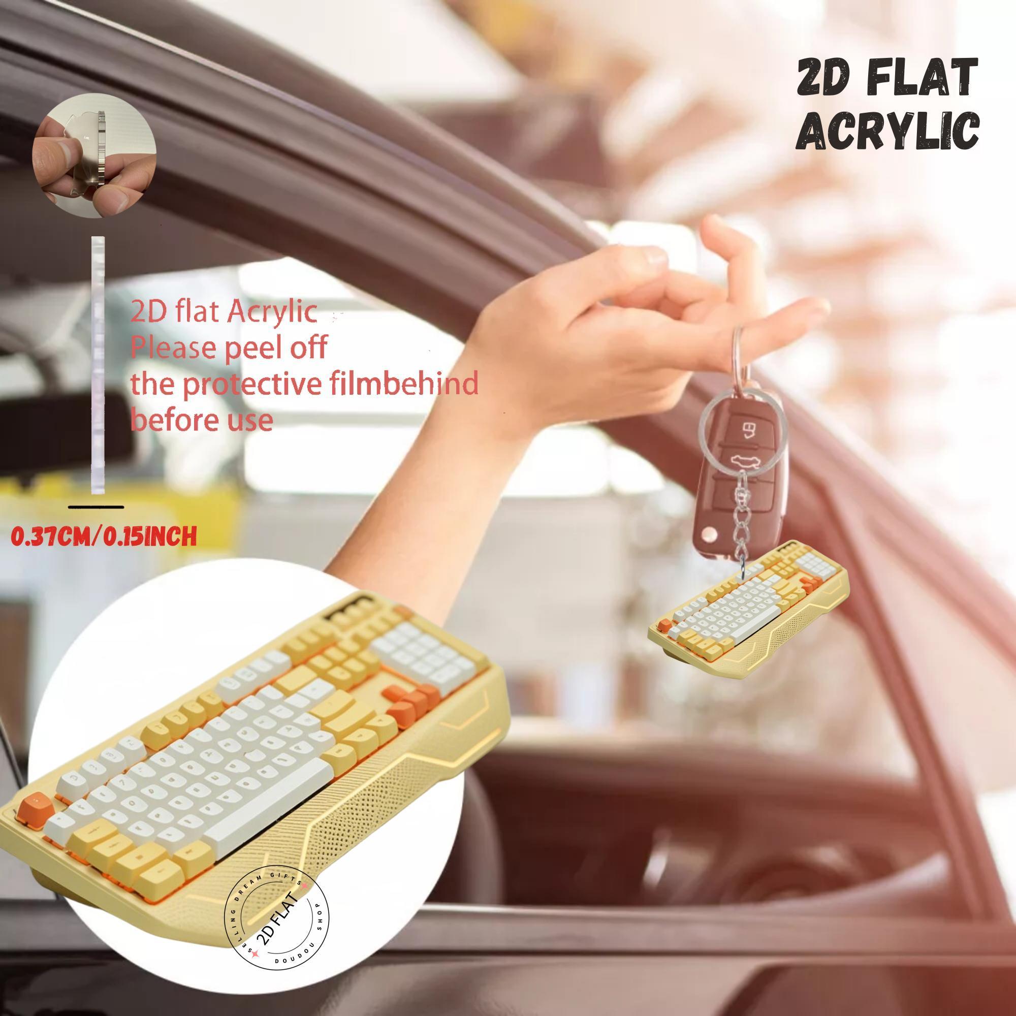 سلسلة مفاتيح أكريليك على شكل ل - مراجعة Tech Keychain Accessories وسعره