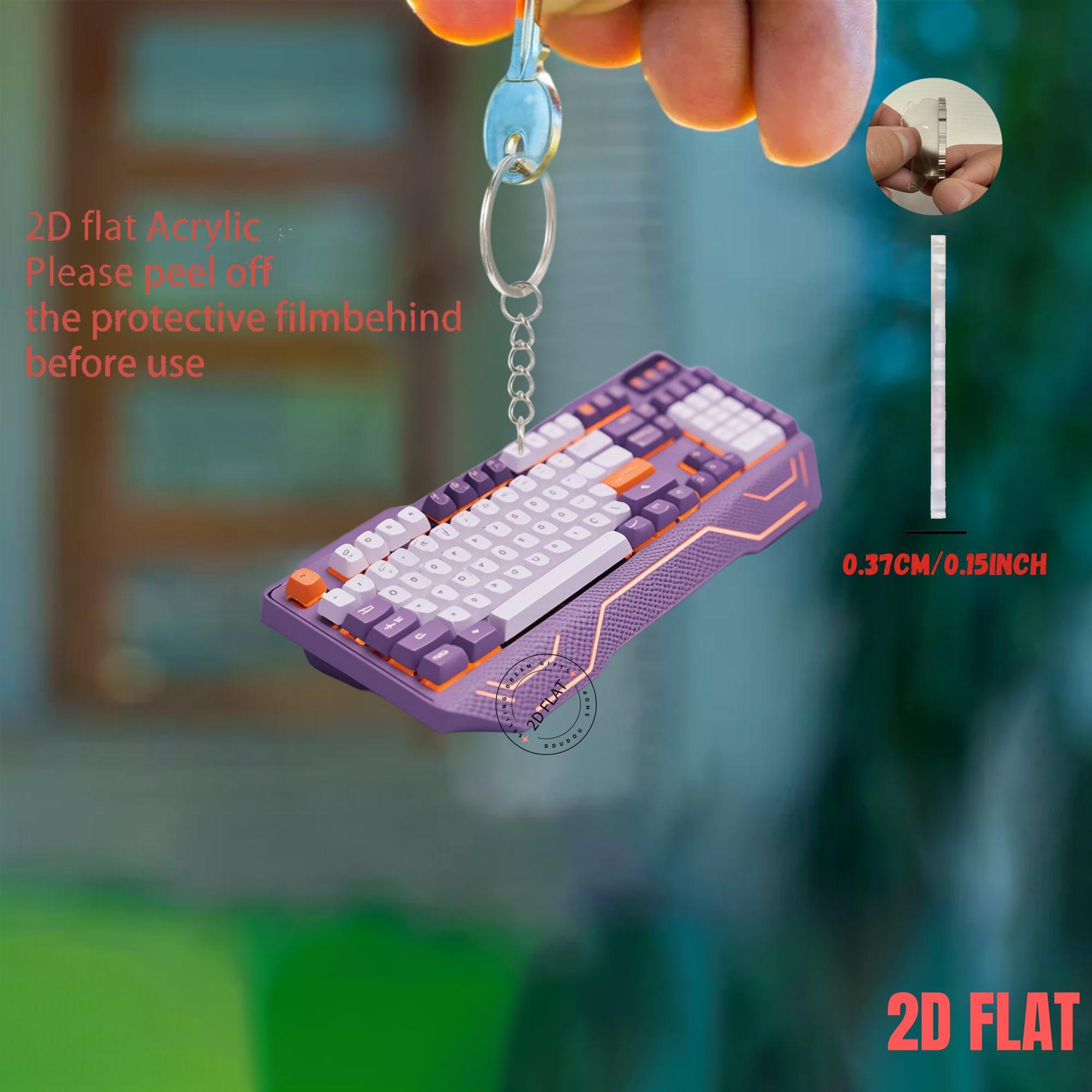 سلسلة مفاتيح أكريليك على شكل ل - مراجعة Tech Keychain Accessories وسعره
