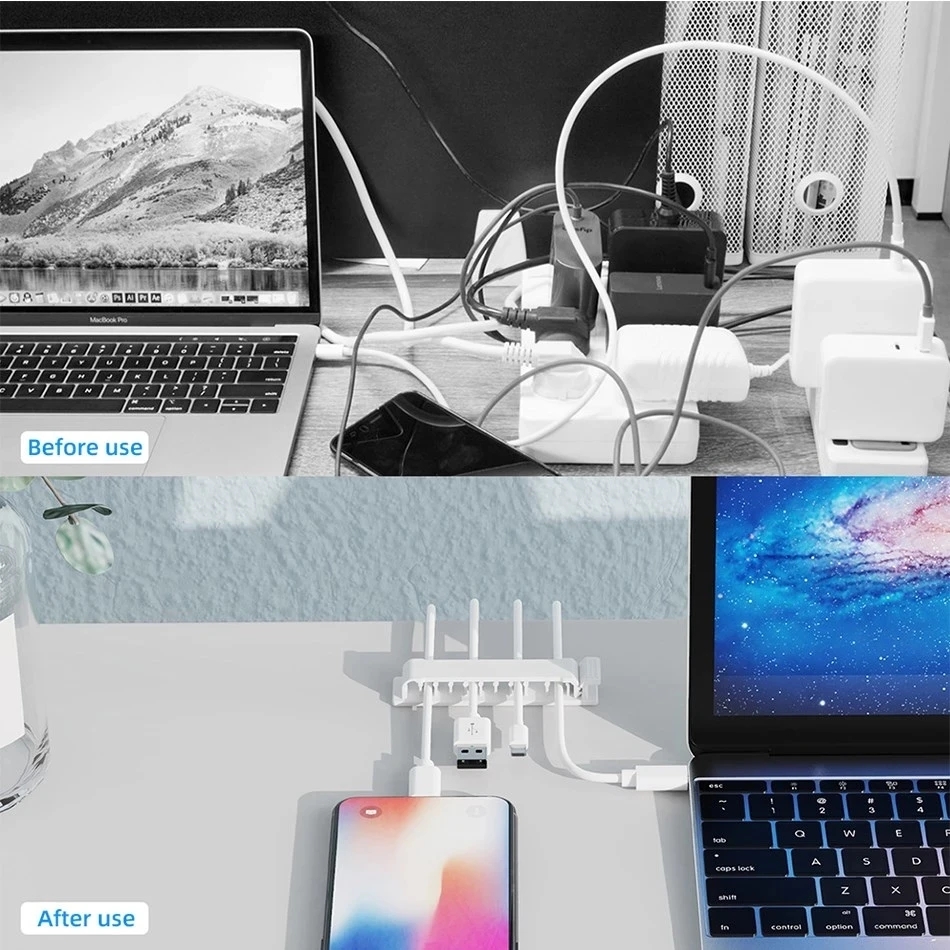 منظم الكابلات مقاطع كابلات ذات - مراجعة Desk Cable Clip وسعره