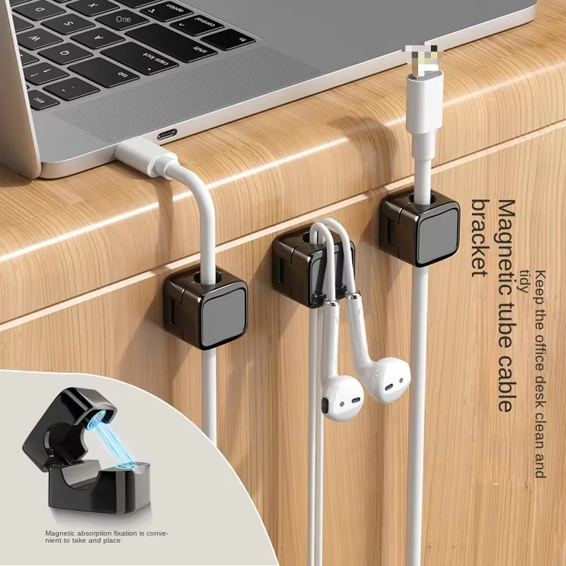 6 قطع من مشابك الكابلات المغنا - مراجعة Desk Cable Clip وسعره