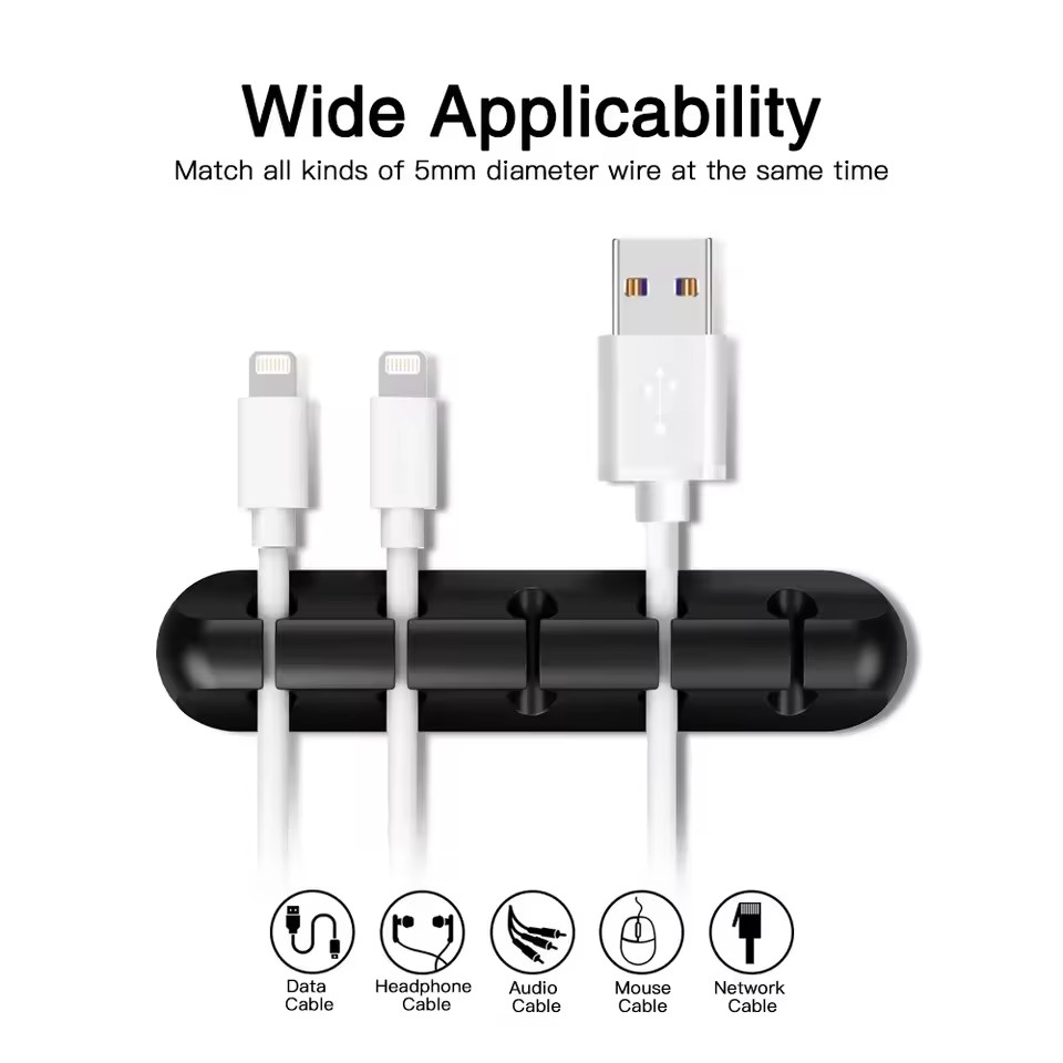 منظم كابلات USB من السيليكون،  - مراجعة Desk Cable Clip وسعره