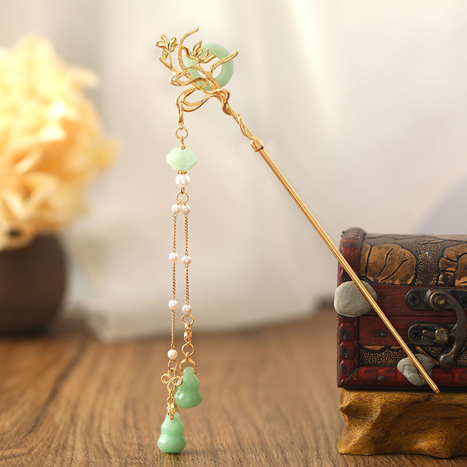 النمط الصيني الزجاج دبوس الشعر - مراجعة Tech Accessories Women وسعره