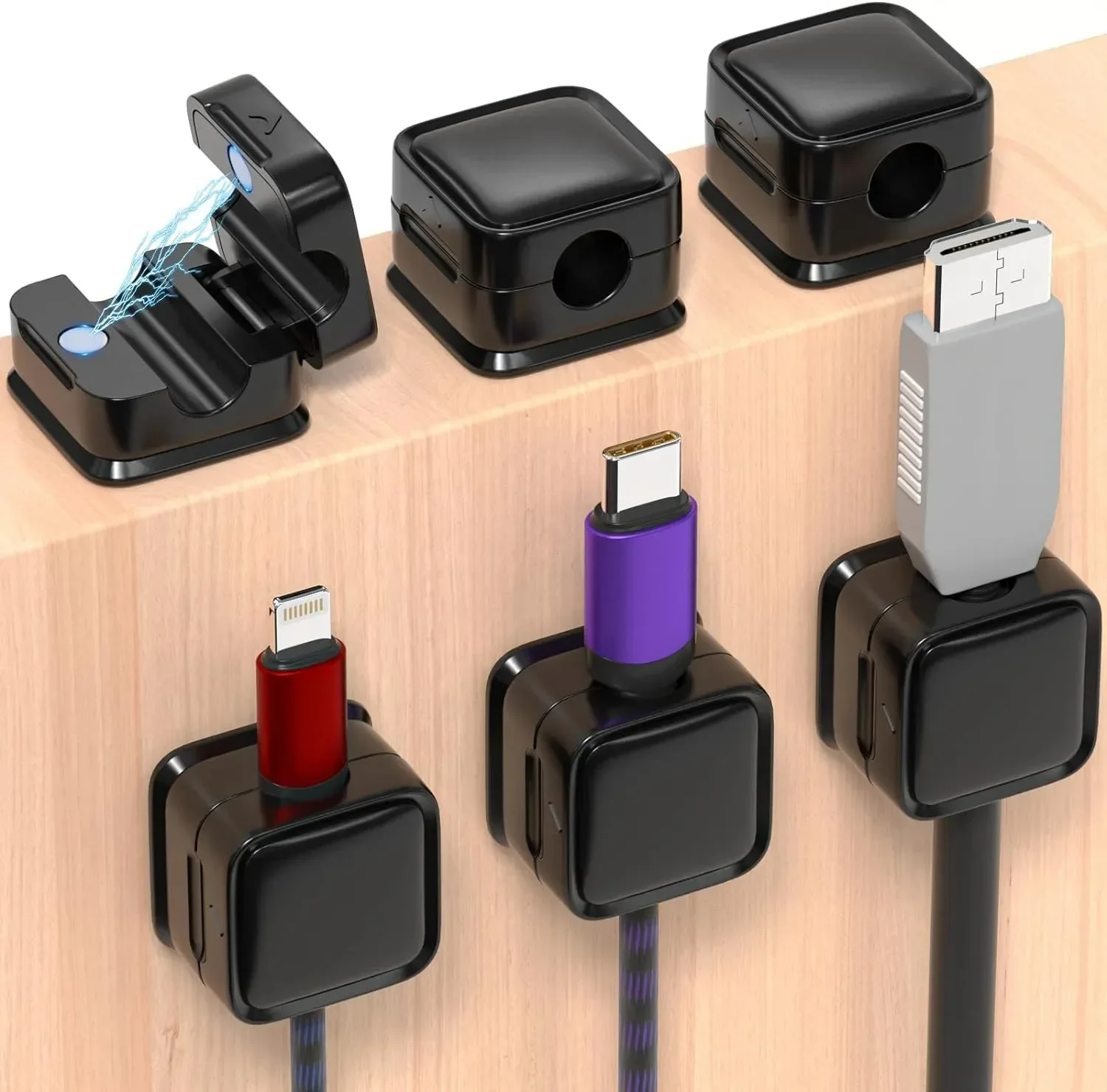 منظم كابلات صغير، حامل كابلات  - مراجعة Desk Cable Clip وسعره