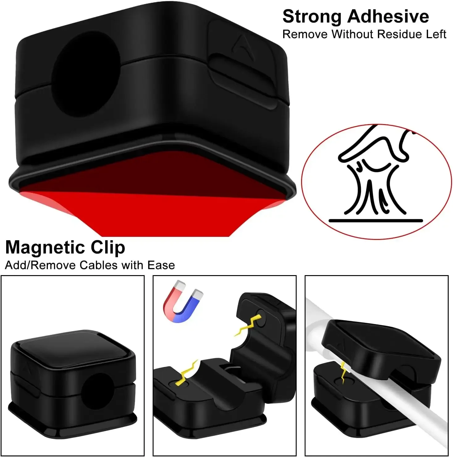 منظم كابلات صغير، حامل كابلات  - مراجعة Desk Cable Clip وسعره